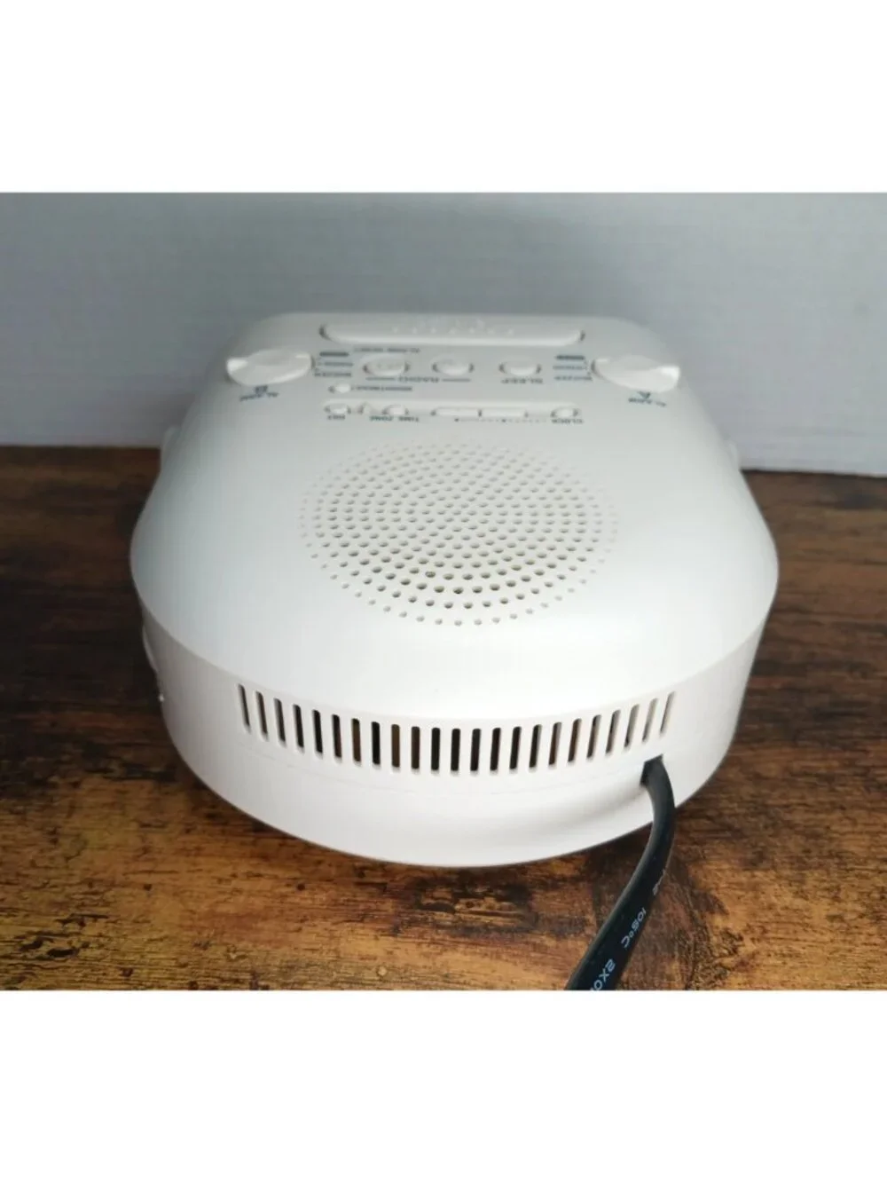 VTG Sony Dream Machine ICF-C318 AM/FM Dual Alarm Green LED Clock Radio White VG+